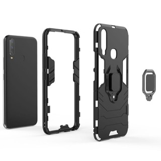 Ốp Bao Da Điện Thoại Nắp Lật Có Nhẫn Kim Loại Cho VIVO 1906 1906_20 1904 1940 V1901A 1902_19 v1901 y12 y12i Ốp