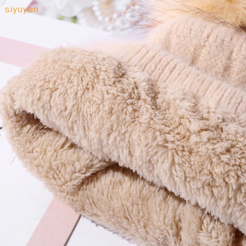 Saniye Mũ beanie Dày Giữ Ấm Mùa Đông Thời Trang Hàn Quốc Cho Nữ vn