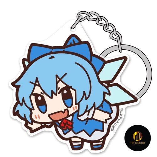 Móc khóa Touhou Project Cirno game Phụ kiện trang trí túi xách Balo