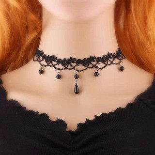 Vòng cổ ren màu đen phong cách Gothic Punk, gợi cảm - quà tặng hoàn hảo