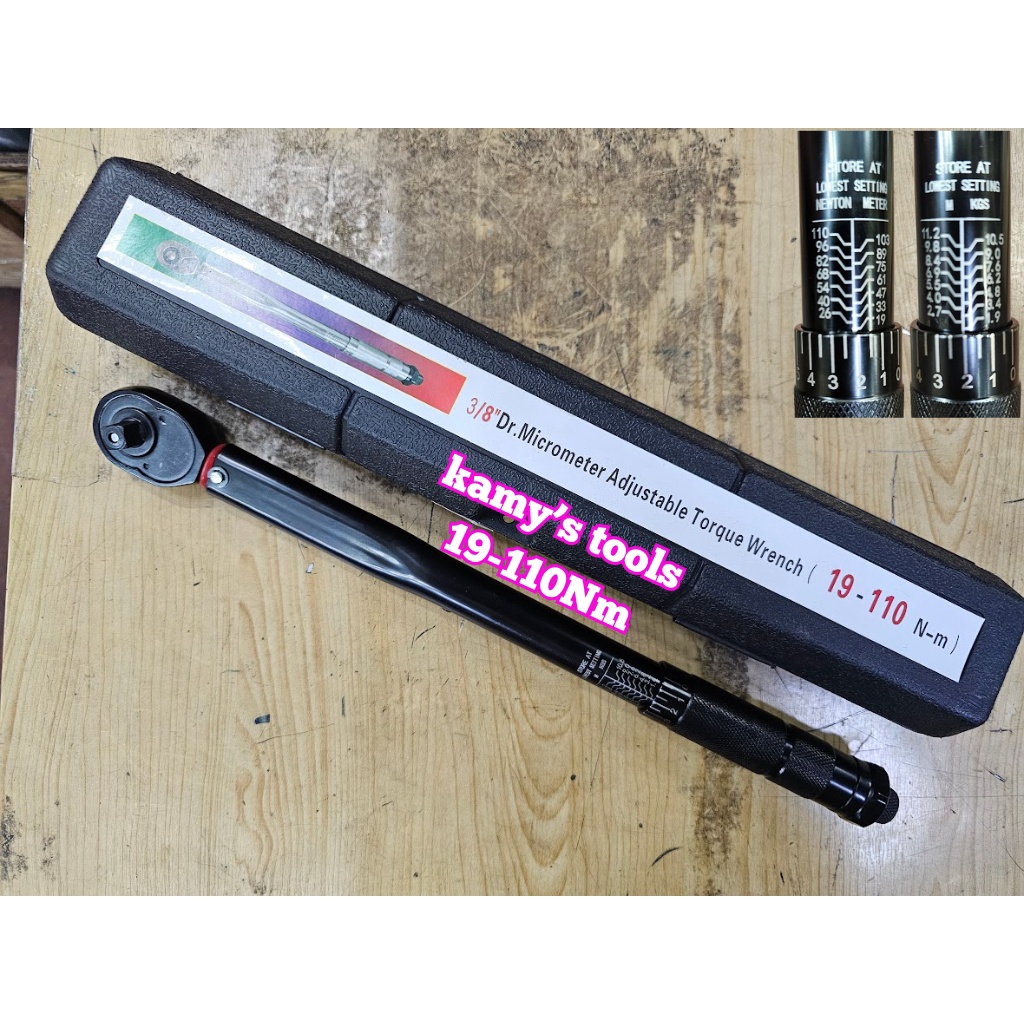 Cần siết lực chỉnh lực đen 3/8 inch 19-110Nm dài 367mm | Shopee Việt Nam