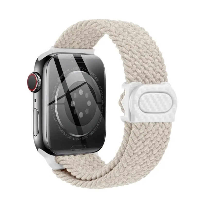 Dây đeo vòng đơn bện cho dây đeo đồng hồ Apple 46MM 42MM 44mm 40mm 45mm 41mm 49mm 38mm Vòng đeo tay đàn hồi iWatch series 11 10 9 8 7 6 5 se Ultra 2