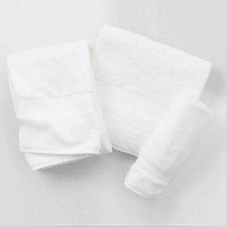 Bộ 4 Khăn Tắm Khách Sạn Cao Cấp Homemark, 100% Cotton Màu Trắng, Dày Dặn, Mềm Mại, Thấm Hút Tốt