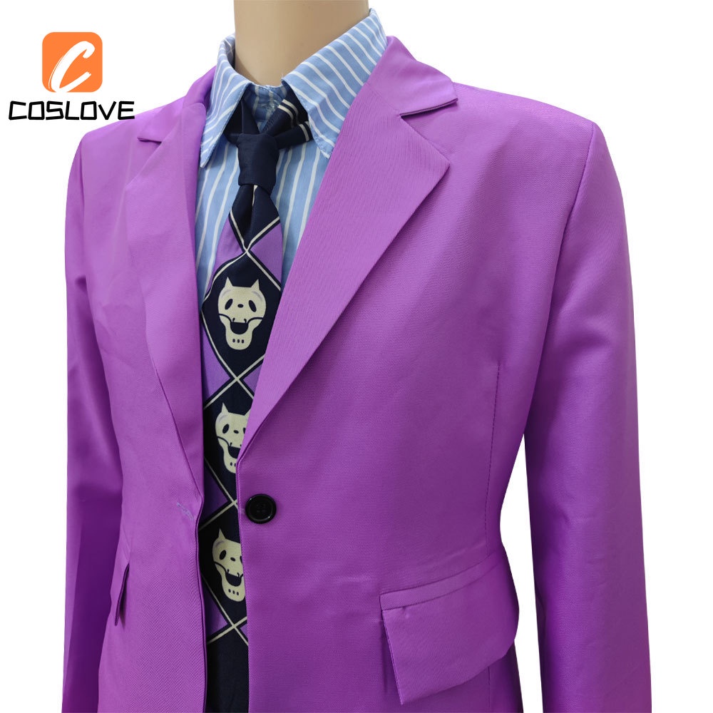 Bộ Trang Phục Cosplay Nhân Vật Yoshikage Kira Màu Tím Trong Jojo 'S Bizarre Adventure