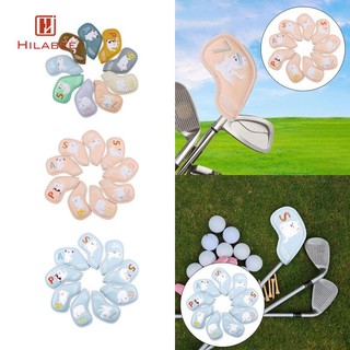 HILABEE Bộ 9 Vỏ Bọc Đầu Gậy Đánh Golf Chống Thấm Nước Kèm Thẻ Kỹ Thuật Số Bảo Vệ Thích Hợp Làm Quà Tặng Cho Người Mới Bắt Đầu