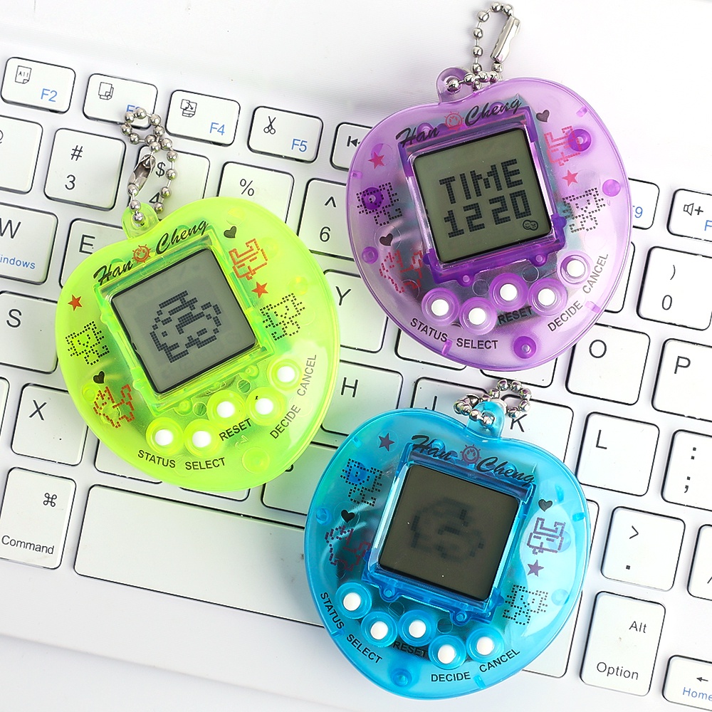 Máy Chơi Game Nuôi Thú Ảo Điện Tử Mini Hình Trái Tim - Móc Khóa Túi Sáng Tạo Vui Nhộn Cho Người Lớn Và Trẻ Em