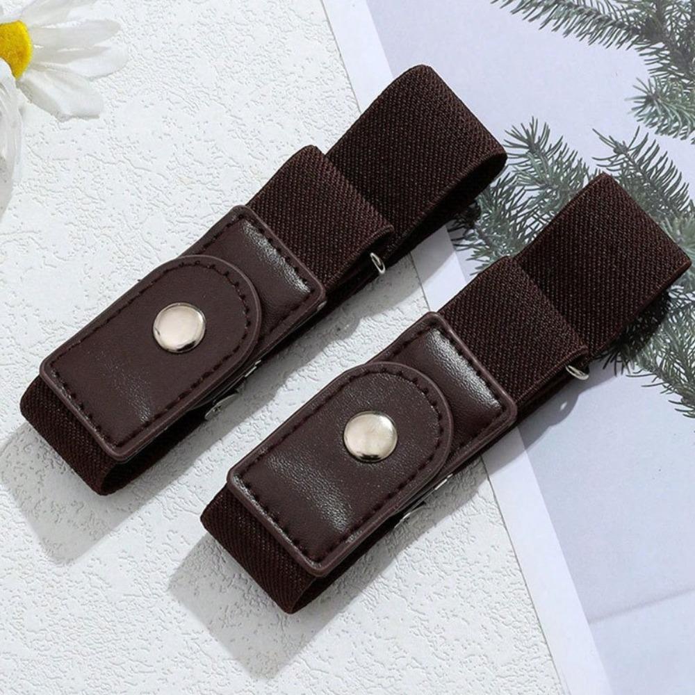 IAPPORTUNIA 2 Cái / bộ Thắt Lưng Đàn Hồi, Thắt Lưng Vải Có Thể Điều Chỉnh, Không Khóa Quần Vô Hình Khóa Unisex