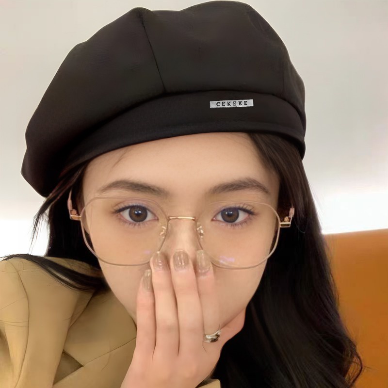 Mũ Beret Vải Nỉ Màu Trơn Giữ Ấm Mùa Thu Đông Thời Trang Cho Nữ