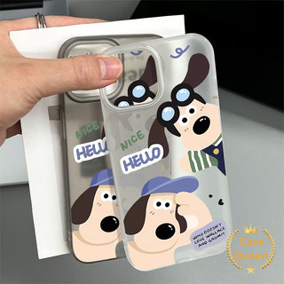 Hoạt Hình Sáng Tạo Kính Mát Dễ Thương Hiệu Trưởng Chó Ốp Lưng Tương Thích Cho IPhone 15 11 16 13 12 14 Pro Max 16 15 7 6 8 6s Plus XS XR X Max SE Sang Trọng Lỗ Lớn Mờ Trong Suốt