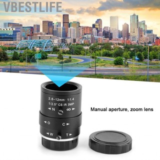 VBESTLIFE Ống kính lấy nét thủ công 2.8-12mm CS Mount Iris Varifocal 1080p HD cho camera quan sát giám sát bảo mật