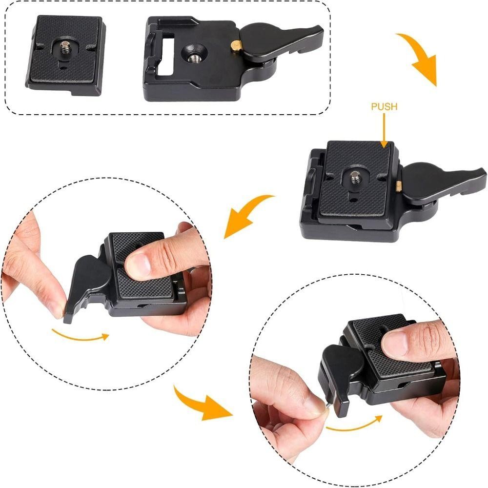 Tấm tháo nhanh AWNGD, Bộ chuyển đổi gắn RC2 200PL-14 323, Đầu bi đa năng chất lượng cao 1 / 4 "3 / 8" Bộ chuyển đổi kết nối nhanh cho máy ảnh Manfrotto Monopod Gimbal Tripod