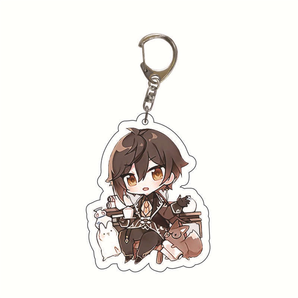 Móc Khóa Bằng Acrylic Họa Tiết Hoạt Hình Anime Genshin Va Chạm Kunikushi Morax Kaeya Xiao Hu Tao Tartaglia