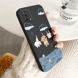 ốp lưng oppo a74 a95 Ốp Điện Thoại tpu silicone Mềm Chống Rơi Vỡ In Hình Dễ Thương Kèm Dây Đeo Cho oppo a74 a95