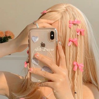 Set 10 Kẹp Nơ Nhí, Kẹp Tóc Mini Phong Cách Lolita Nhiều Màu HaminStore