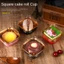 GAVESTO 50 Chiếc Muffin Cupcake, Cốc Giấy Chữ Màu Nâu Vàng, Trang Trí Bánh Sinh Nhật Vuông Khay Nướng Muffin Hộp Tiệc Sinh Nhật