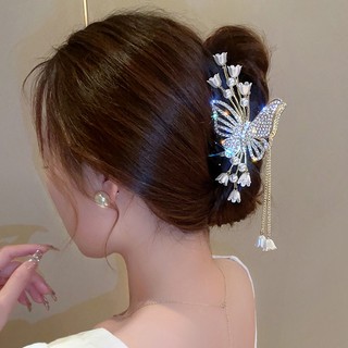 Lily of the valley Kẹp Tóc Hình Hoa Tua Rua Đính Đá Ngọc Trai Giả Thanh Lịch Khí Chất