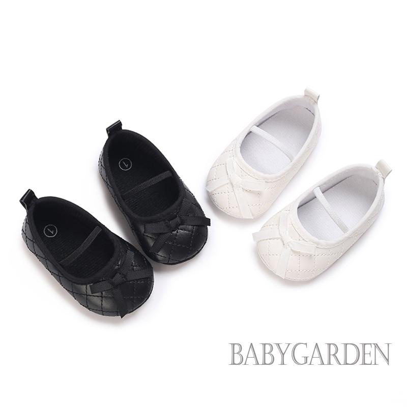 Baga-giày Đi Bộ Đế Phẳng Bằng Da pu Đính Nơ Phong Cách mary jane Dành Cho Bé Gái