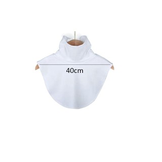 NCE Cổ giả cao co giãn có thể tháo rời, với nắp đáy trang trí làm cổ áo hoặc khăn quấn cổ ấm hơn