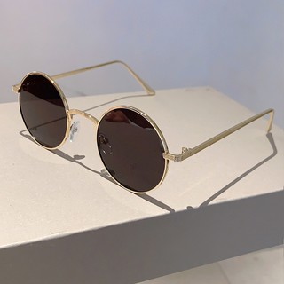 Kính Mát Gọng Tròn Chống Tia uv Phong Cách retro Thời Trang Chất Lượng Cao
