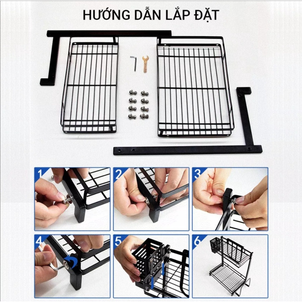 { Xả Kho } Kệ đựng Gia Vị 2 - 3 tầng. Kích thước: 2 tầng 33x20x43cm. - GiaDungAnhThu