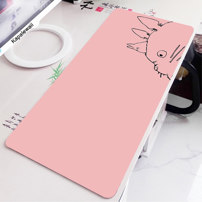 Hồng 800x300mm Dễ Thương Lớn Chuột Chơi Game Miếng Lót XXL Máy Tính Game Thủ Bàn Phím Chuột Thảm Totoro Bàn Mousepad Cho PC Bàn Pad Kawaii XL