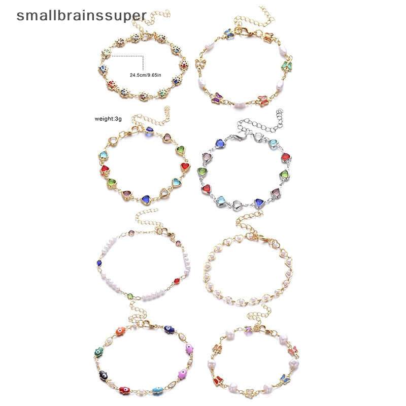 Smallbrainssuper Vòng Tay Đính Ngọc Trai Trái Tim Ngôi Sao zircon Dầu Nhỏ Giọt Phong Cách Hàn Quốc Làm Quà Tặng Sinh Nhật Cho Nữ