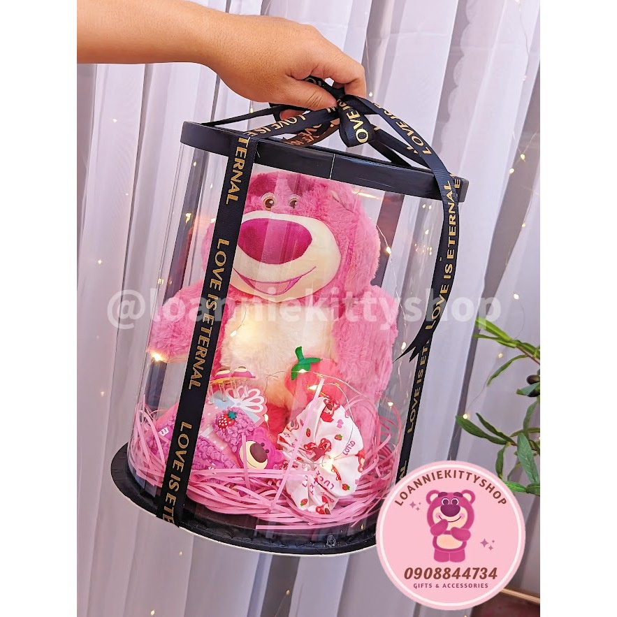 [sẵn] Set quà tặng gấu dâu, quà tặng sinh nhật, giáng sinh, noel ...