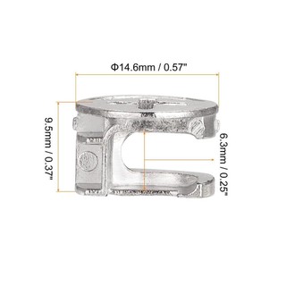 [CRUSH] Đai ốc khóa cam, 6.3mm / 0.25 "9,5mm / 0,37" Đầu nối chung Khóa đai ốc, Bạc bền 14.6mm / 0,57 "Niken, Phụ kiện cam kẽm