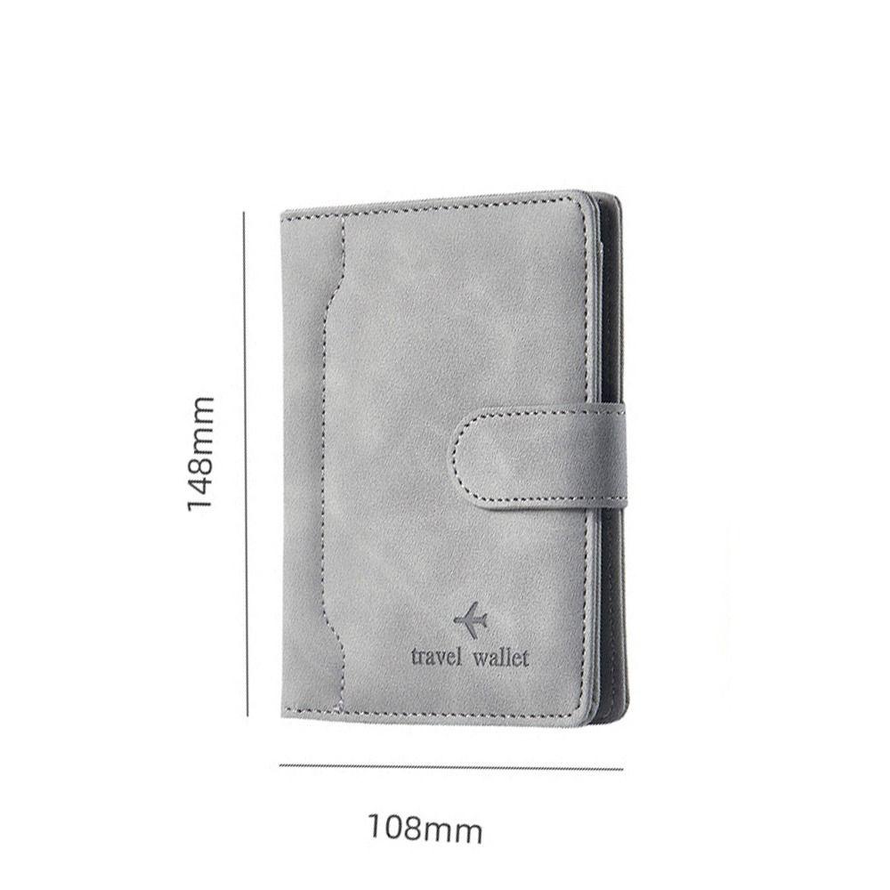 Túi đựng hộ chiếu HOBBYIN, Hộp đựng hộ chiếu RFID bằng da đa chức năng, Hộ chiếu ví RFID chống nước siêu mỏng di động