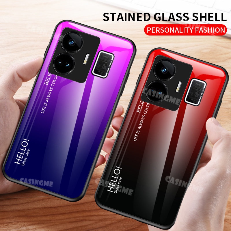 Ốp Điện Thoại Kính Cường Lực Màu Gradient Cho Realme GT3 240W GT3 RealmeGT3 240W RealmeGT GT Neo 5 3 4G 5G 2023