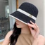 YRBWD Mũ ngư dân, Mũ xô rỗng có thể gập lại, Mũ chống nắng dệt kim thoáng khí thông thường dành cho nữ
