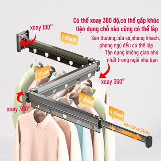 Giá treo quần áo kim loại Bunnies gấp gọn thông minh, tiết kiệm không gian, chắc chắn