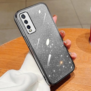 Ốp lưng vivo y12s V2026 V2033 V2042 y11s V2037 V2065 Vỏ bột lấp lánh gradient đầy màu sắc mạ điện Vỏ mềm trong suốt chống rơi vỏ điện thoại