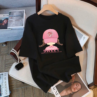 HIIXIIVI Áo thun unisex tay ngắn nam nữ cổ tròn baggy in độc đáo cặp đôi