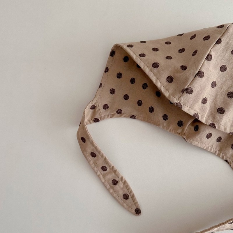 DASBSUG Mũ nón thoải mái cho bé có in chấm Bonnet cho bé Bảo vệ đầu sơ sinh Polyester Thích hợp cho nhiều loại Occc