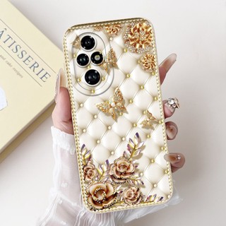 Vỏ Cho Honor 200 5G Vỏ Hoa Phổ Biến Xương Rồng Silicon Mềm Bảo Vệ Ống Kính Vỏ Điện Thoại Cho Honor 200 Pro Honor200 Ốp Lưng