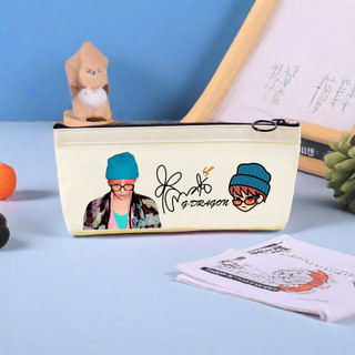GC9 BIGBANG GD G-DRAGON POWER Canvas Hộp Đựng Bút Chì Túi Bảo Quản Dung Tích Lớn Sinh Viên Văn Phòng Phẩm Túi CG9