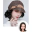 FUJIOU Tóc Giả Mũ Xoăn Ngắn, Phong Cách Hàn Quốc Tổng Hợp Nữ Mẹ Mũ Có Tóc Giả, Fasion Giả Lông Tơ Vô Hình Billycock Sóng Bob Tóc Giả Nữ