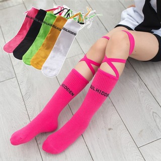 Tất Vớ Cotton Cổ Cao Cột Dây, Vớ Đan Chéo Phong Cách Hiphop HaminStore