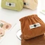 Túi đựng khăn trùm đầu VVDZA, Ví đựng tiền xu vải nhung Mini, Ví đựng son môi mềm màu trơn dễ thương dành cho nữ