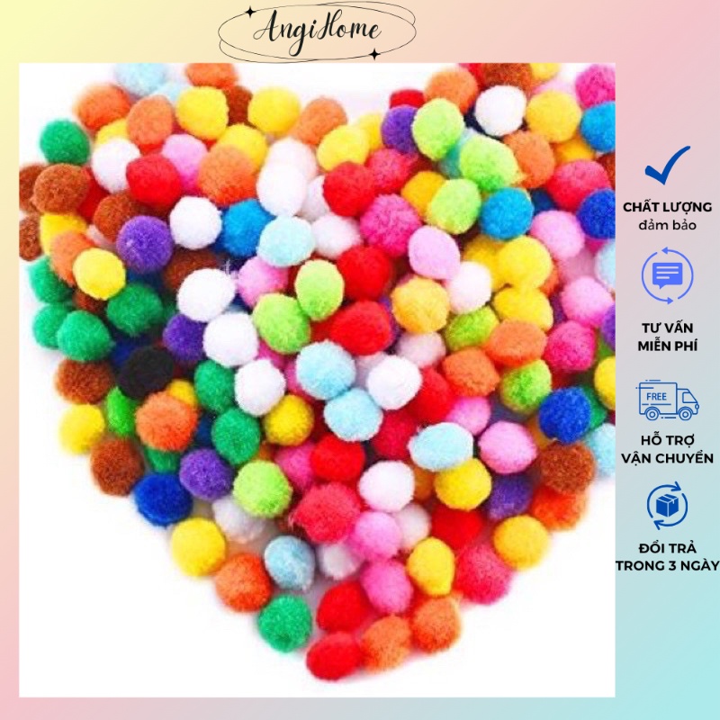 Sét 20 quả bông Pompom làm đồ handmade ANGIHOME