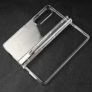 Ốp điện thoại Samsung Galaxy Z Fold 7 6 5 4 3 5g có khe cắm bút s bản lề vỏ nhựa trong suốt B03