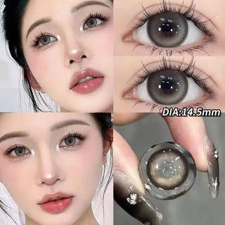 1 Cặp 2 Kính Áp Tròng Màu Nâu Và Xám 14.5mm Cho Cận Thị Hằng Ngày