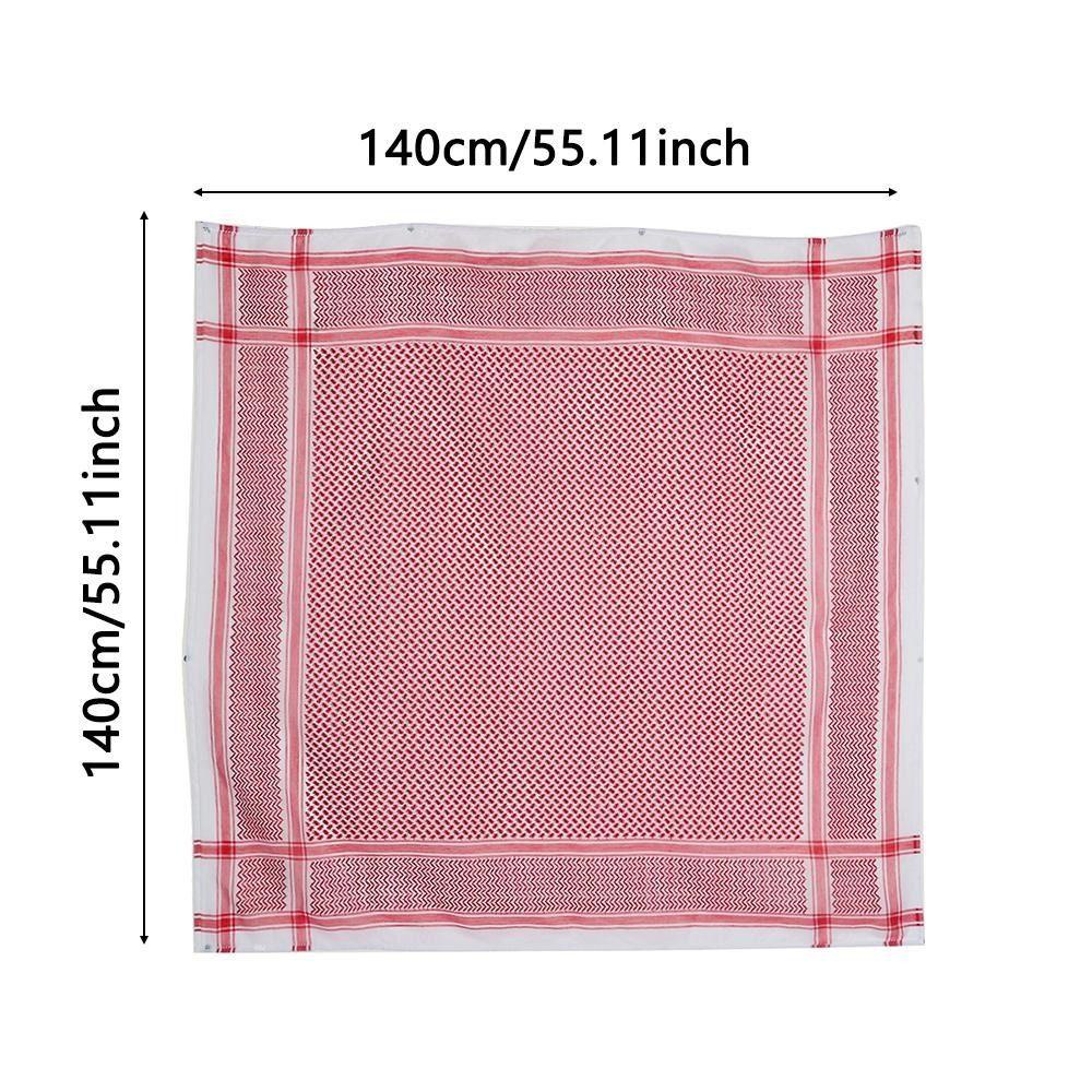 TRACYILLOIAN 1 Khăn Turban Hijab, Vuông Quấn Cổ Bandana, Keffiyeh Kafiya Kẻ Sọc, Trang Phục Truyền Thống Đa Năng