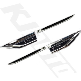 FENDER Miếng Dán logo 3d Bằng Inox Trang Trí Cửa Xe Hơi vinfast lux a fadil president sa vf e34