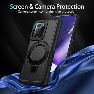 Dành Cho Samsung Note 20 Ultra 5G Ốp điện thoại Có Giá Đỡ Nhẫn PC Cứng Lưng Mềm TPU Edge Quân Sự Cấp Chống Rơi Chống Sốc Mỏng Bao