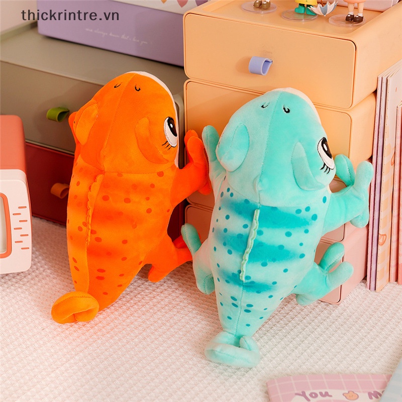 THI 30cm Hoạt Hình Chameleon Sang Trọng Đồ Chơi Trẻ Em Sáng Tạo Mô Phỏng Động Vật Bò Sát Nhồi Bông Quà Tặng VN