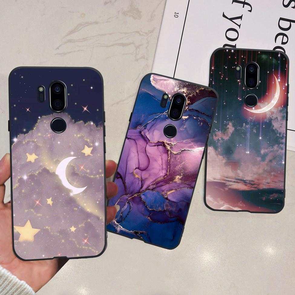 Bao Da Điện Thoại Chống Sốc Họa Tiết Hoa Và Mèo Cho lg g7 thinq g710em Esthetic lgg7 thinq Ốp