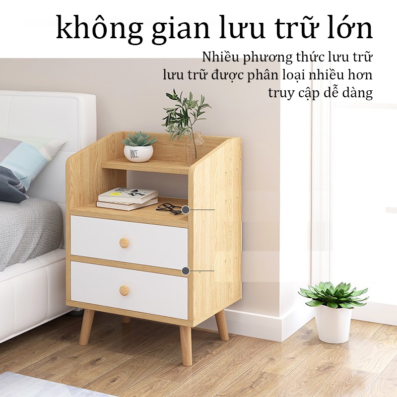Sunny Tủ Kệ Đầu Giường Có 3 Ngăn Kéo Phong Cách Hiện Đại