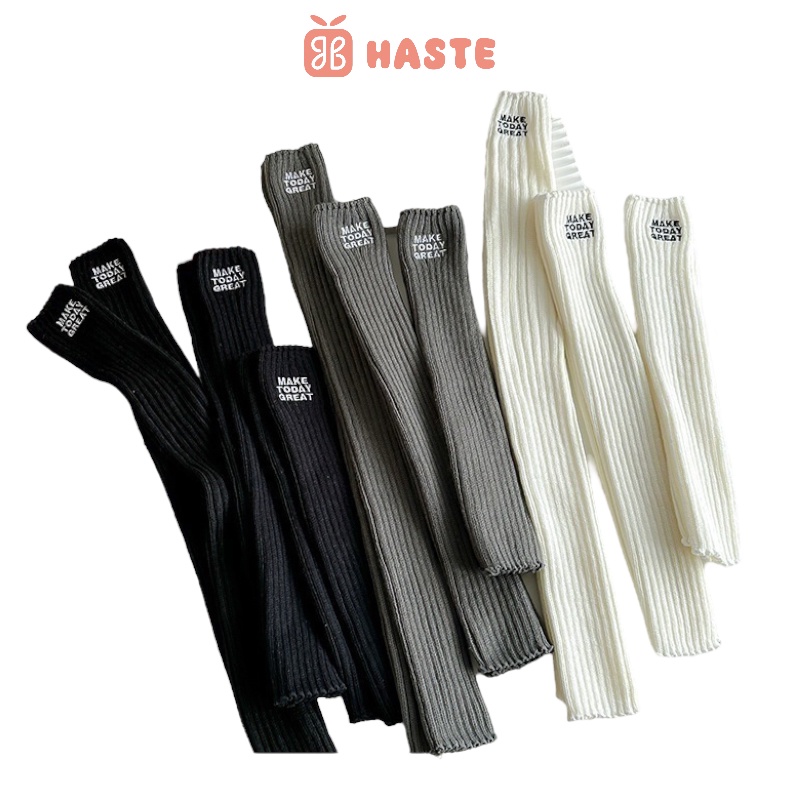 [Có sẵn] Tất Vớ Ống Dệt Kim Giữ Ấm Chân Phong Cách Y2K Thu Đông Dành Cho Nữ Made By Haste